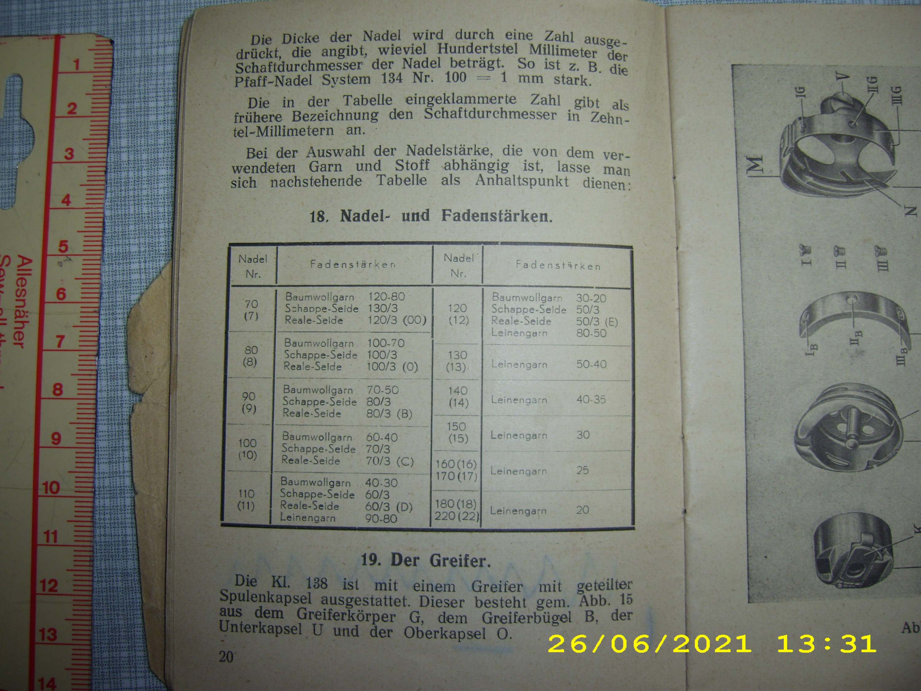 Gebrauchsanweisung 138 -6 -U (in schwartz) Komplett mit Originale Gebrauchs Anweisung.