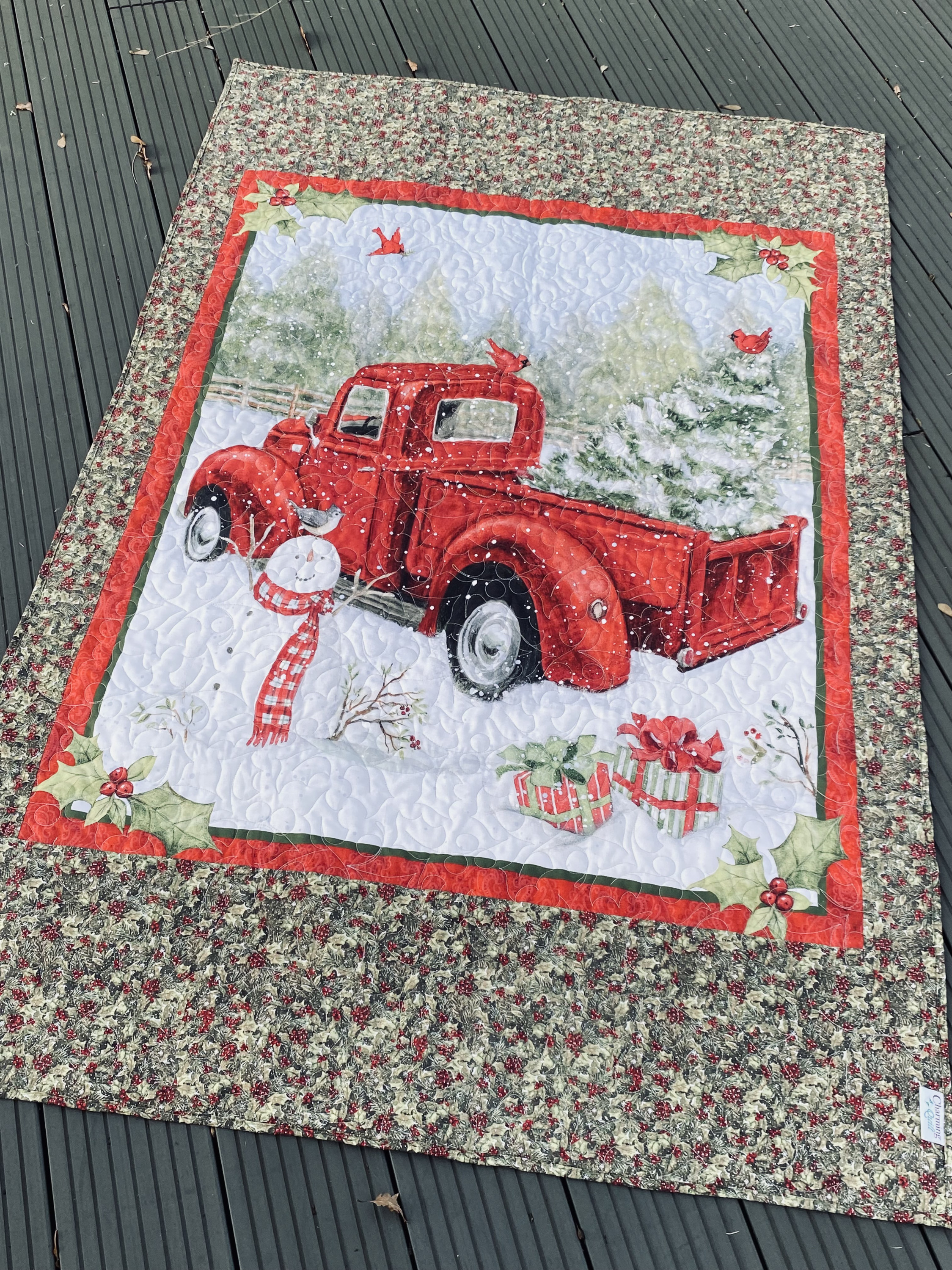 Christmas Truck Couchquilt für meinen Bruder