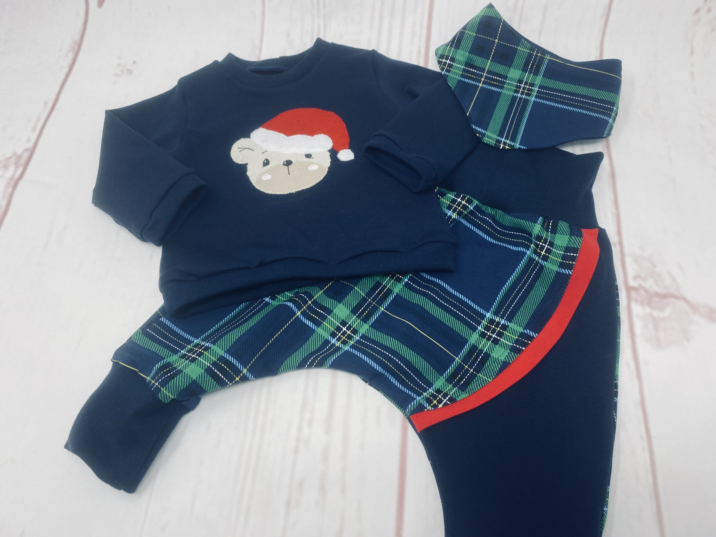 3 teiliges Set für Babys erstes Weihnachten - Größe 68