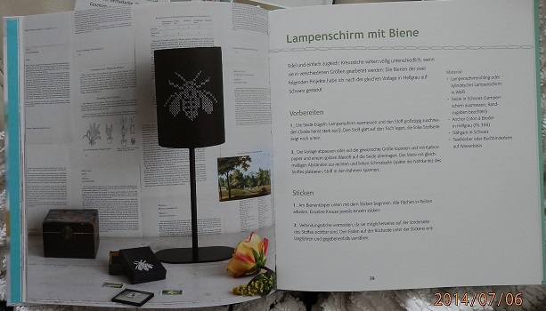 Biene Fliege Kreuzstich Lampenschirm