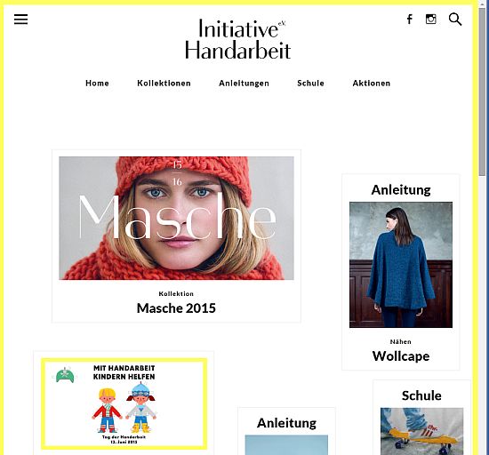 Initiative Handarbeit - neue Webseite